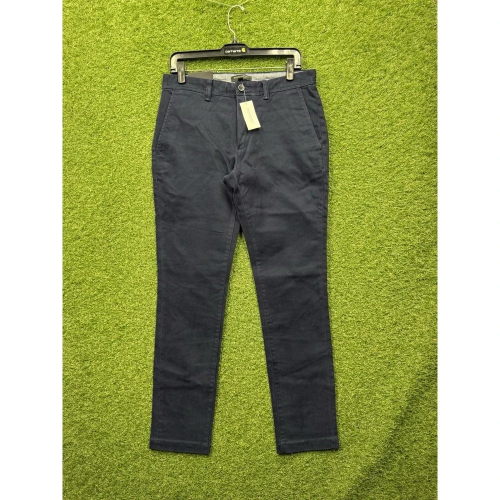 Banana Republic Chino Pants Mens 31x32 Preppy Fulton Skinny Fit Blue NWT